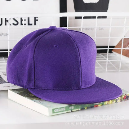 Solidna czapka hip-hopowa dla mężczyzn, czapka typu snapback, czapki baseballowe dla kobiet, czapki z regulowanym płaskim daszkiem, proste daszki, czapki dla chłopców i dziewcząt, taniec uliczny