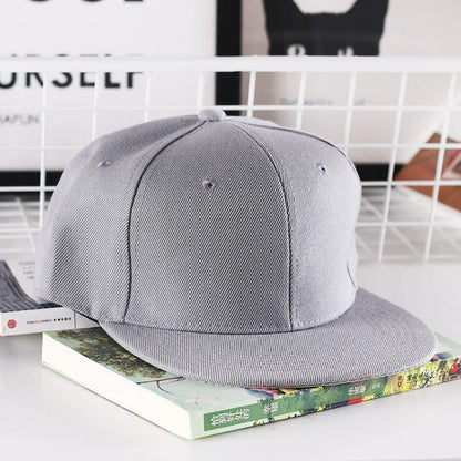 Solidna czapka hip-hopowa dla mężczyzn, czapka typu snapback, czapki baseballowe dla kobiet, czapki z regulowanym płaskim daszkiem, proste daszki, czapki dla chłopców i dziewcząt, taniec uliczny