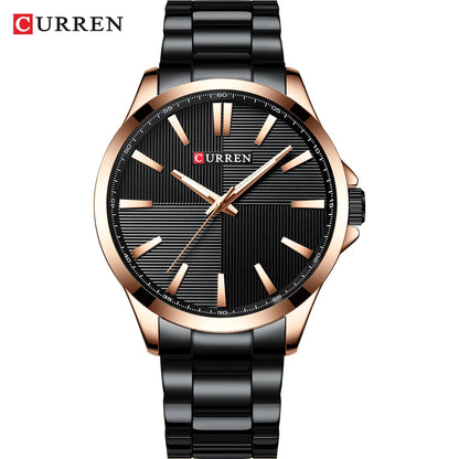 CURREN Men’s Watch – Luxury model, water-resistant, military style, stainless steel – Sports wristwatch (ref. 8322)