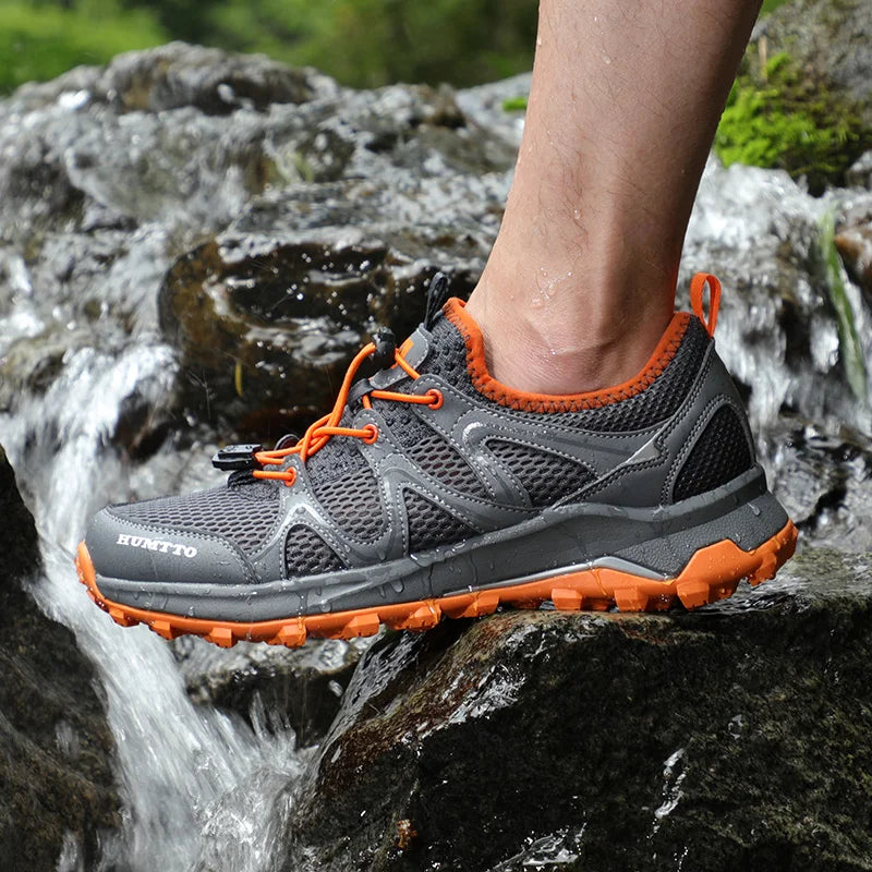 HUMTTO Zapatillas de río para hombre, calzado outdoor de trekking y vadeo, zapatos acuáticos de malla transpirable, secado rápido, tobillo para mujer, zapatillas acuáticas antideslizantes