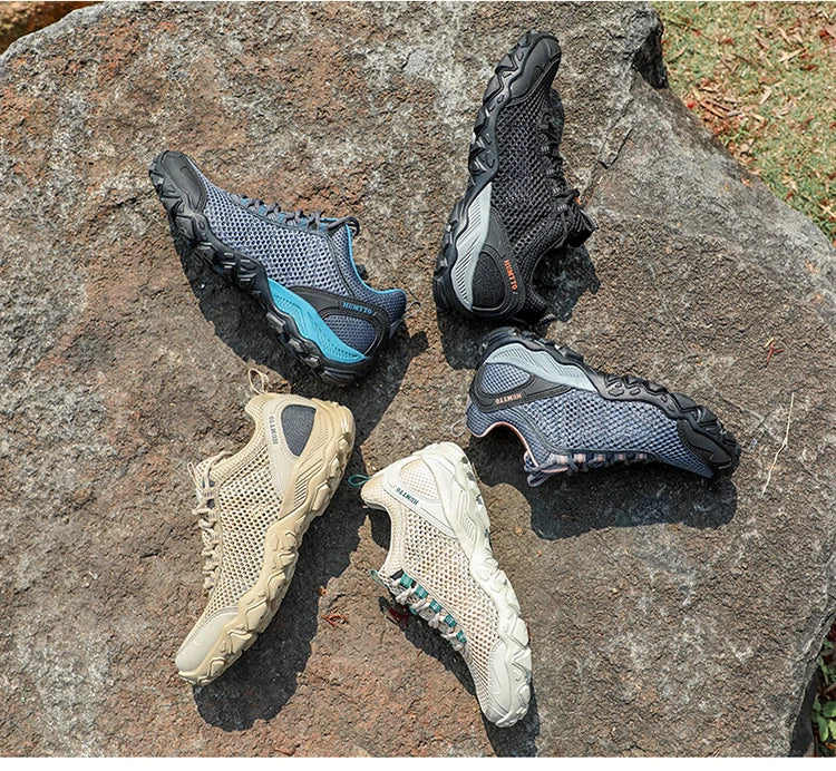 HUMTTO Hiking Shoes Men Breathable Outdoor Sports Climbing Shoes Hunting Shoes Women Trekking Sneakers Ankle Boots Tactical Shoe