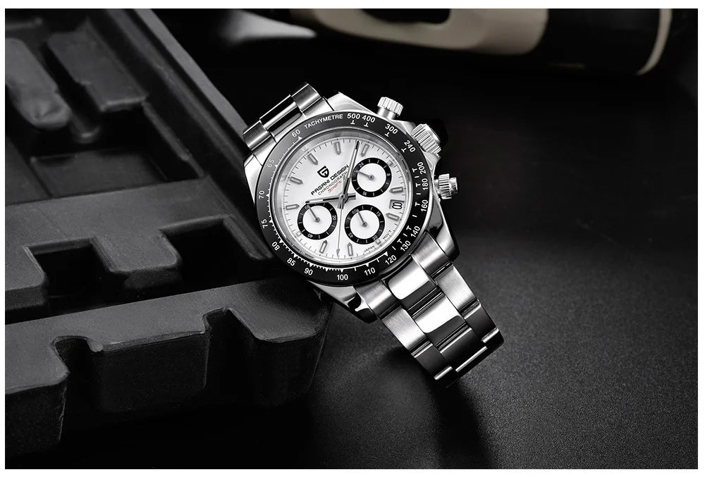 PAGANI DESIGN 2025 New Men's Watches Luxury Rose Gold Quartz Watch For Men 100M Waterproof Sports Chronograph Wristwatch Men