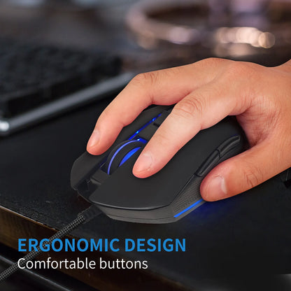 USB-C Mute Colorful Luminous Mouse for Type C Notebook Computer Gaming Mouse