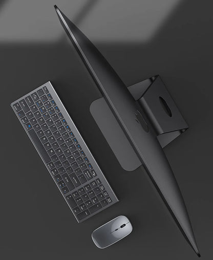 Combo tastiera e mouse wireless Bluetooth 5.0 2.4G - Set mini multimediale per laptop, PC, TV, iPad, Macbook e Android