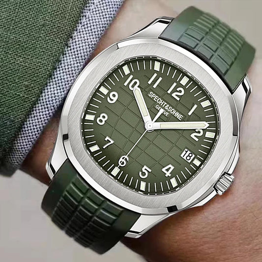 Specht & Söhne Brand Automatic Mechanical Watches Sports Wristwatches Green Sapphire Luminous 50M Waterproof Men's Watch