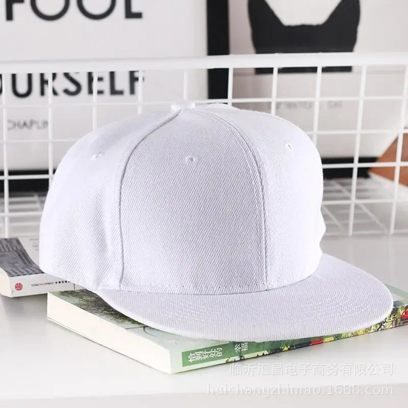 Solidna czapka hip-hopowa dla mężczyzn, czapka typu snapback, czapki baseballowe dla kobiet, czapki z regulowanym płaskim daszkiem, proste daszki, czapki dla chłopców i dziewcząt, taniec uliczny