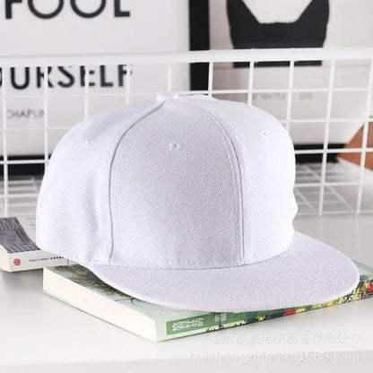 Solidna czapka hip-hopowa dla mężczyzn, czapka typu snapback, czapki baseballowe dla kobiet, czapki z regulowanym płaskim daszkiem, proste daszki, czapki dla chłopców i dziewcząt, taniec uliczny