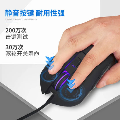 USB-C Mute Colorful Luminous Mouse for Type C Notebook Computer Gaming Mouse