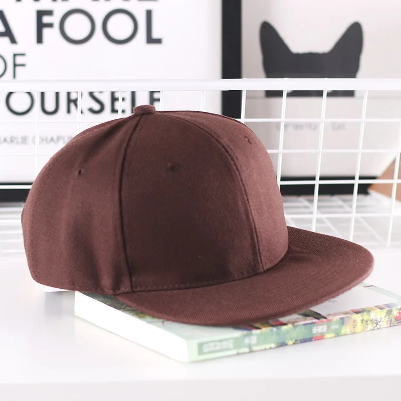 Solidna czapka hip-hopowa dla mężczyzn, czapka typu snapback, czapki baseballowe dla kobiet, czapki z regulowanym płaskim daszkiem, proste daszki, czapki dla chłopców i dziewcząt, taniec uliczny