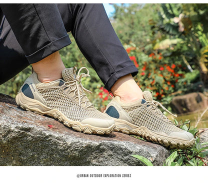 HUMTTO Hiking Shoes Men Breathable Outdoor Sports Climbing Shoes Hunting Shoes Women Trekking Sneakers Ankle Boots Tactical Shoe