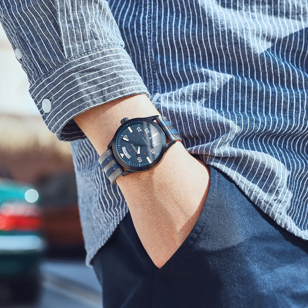 Pilot Men's Watches OCHSTIN Automatic Mechanical Men Watch Military Outdoor Waterproof Wristwatch Date Week Dial Gift For Male