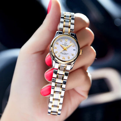 Montre mécanique de luxe pour femme de la marque CARNIVAL – Montre-bracelet automatique, élégante, dotée d'un verre saphir et étanche