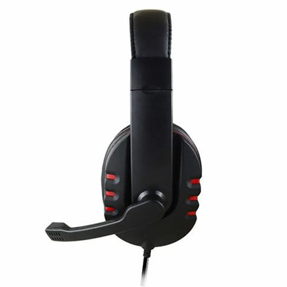 Casque filaire 3,5 mm pour jeux, écouteurs pour musique, compatible avec PS4, PlayStation 4, jeux PC, chat, ordinateur, avec microphone.