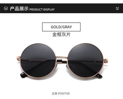 Children's sunglasses metal frame round sunglasses  simple anti ultraviolet tide children's glasses