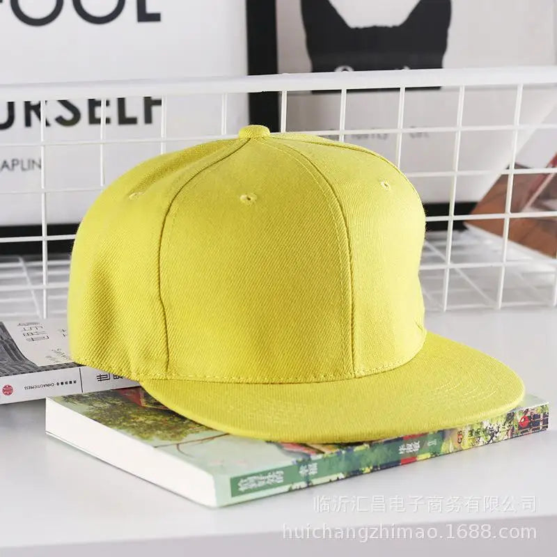 Solidna czapka hip-hopowa dla mężczyzn, czapka typu snapback, czapki baseballowe dla kobiet, czapki z regulowanym płaskim daszkiem, proste daszki, czapki dla chłopców i dziewcząt, taniec uliczny