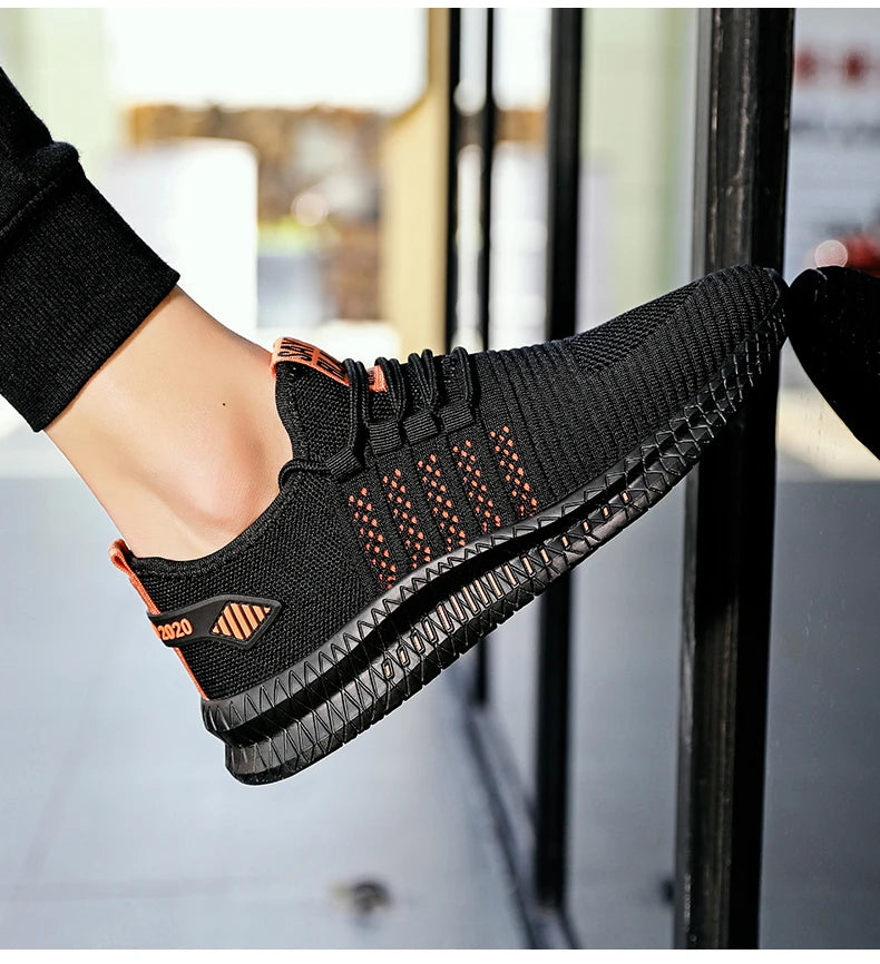 Baskets légères à la mode pour hommes, chaussures décontractées respirantes, chaussures de marche à lacets
