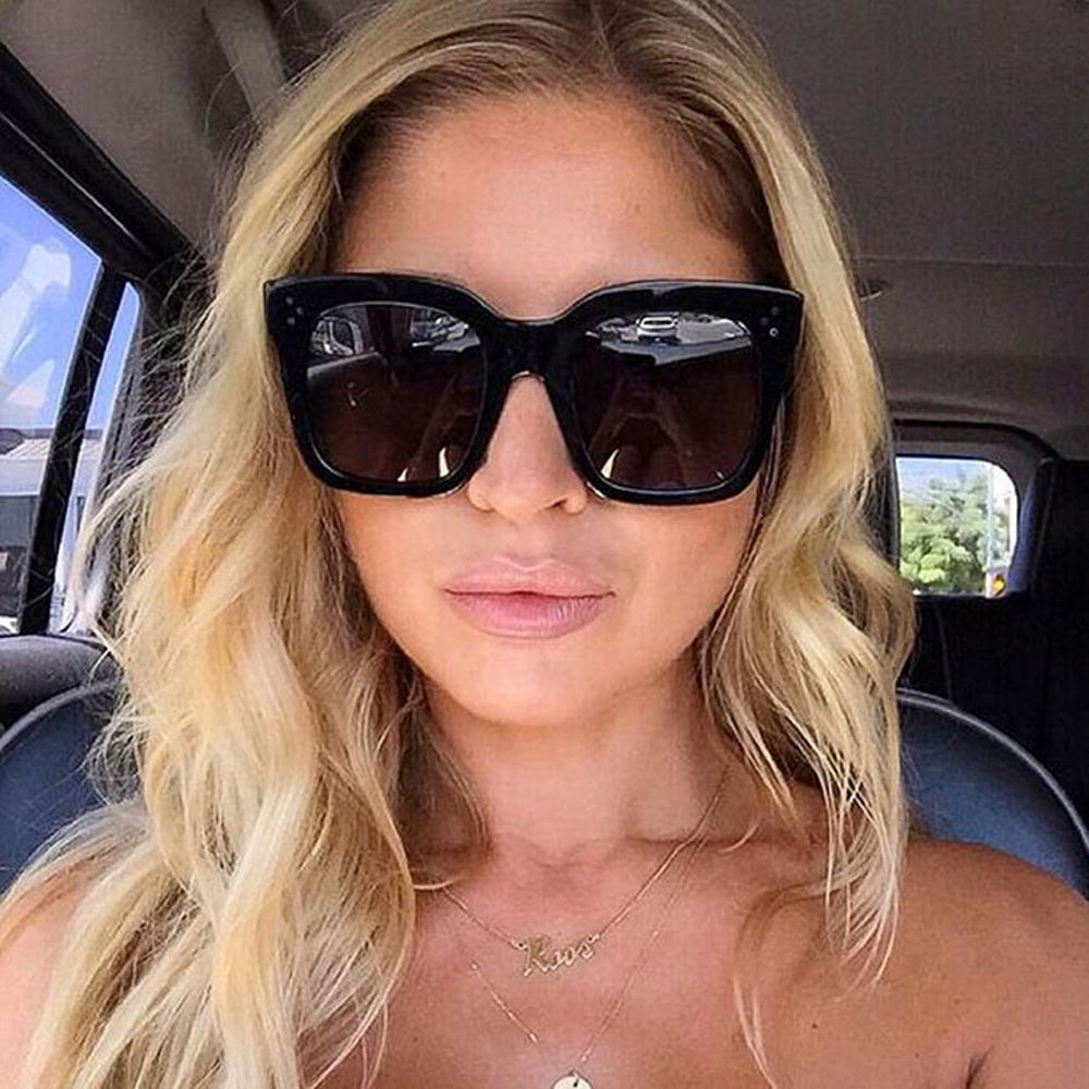 2026 Sunglasses Lady Flat Top Eyewear Lunette Femme Women Luxury Brand Sunglasses Women Rivet Sun Glasse UV400