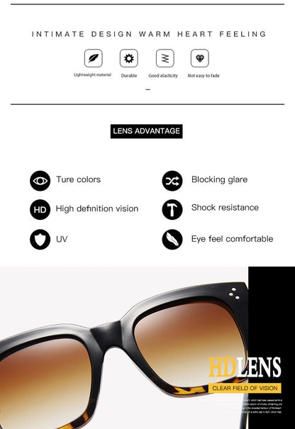 2026 Sunglasses Lady Flat Top Eyewear Lunette Femme Women Luxury Brand Sunglasses Women Rivet Sun Glasse UV400