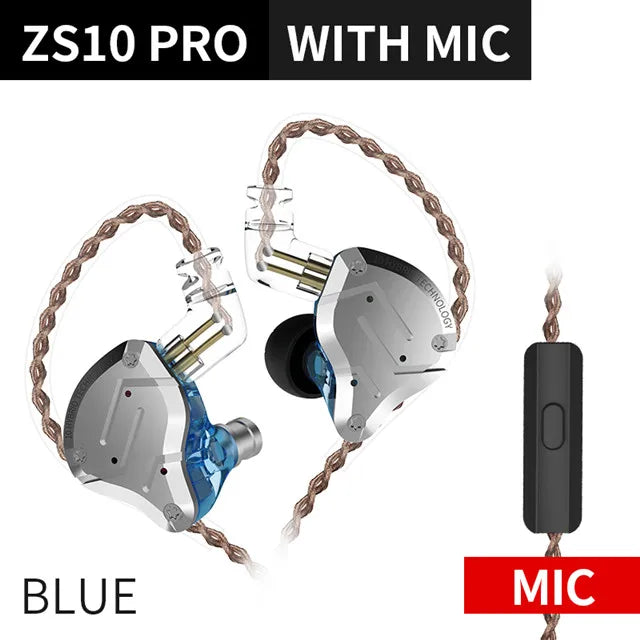 KZ ZS10 PRO écouteur intra-auriculaire 4BA + 1DD hybride HIFI métal casque Sport suppression de bruit casque KZ ZSX ZAX ASX ZST ZSN PRO ES4 AS16