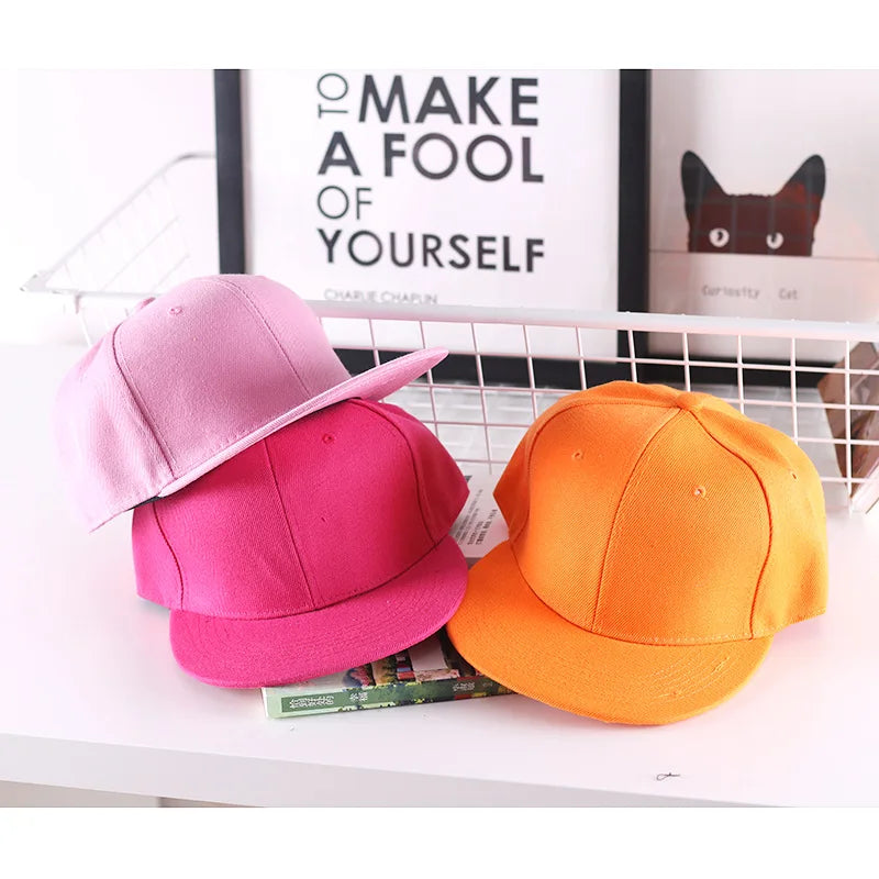 Solidna czapka hip-hopowa dla mężczyzn, czapka typu snapback, czapki baseballowe dla kobiet, czapki z regulowanym płaskim daszkiem, proste daszki, czapki dla chłopców i dziewcząt, taniec uliczny