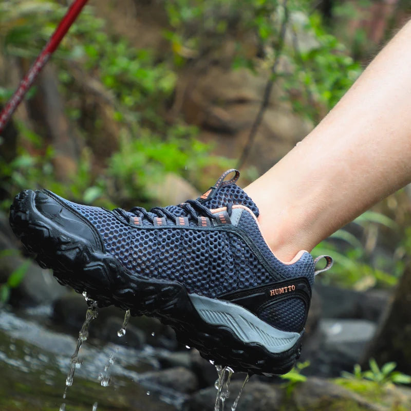 HUMTTO Hiking Shoes Men Breathable Outdoor Sports Climbing Shoes Hunting Shoes Women Trekking Sneakers Ankle Boots Tactical Shoe
