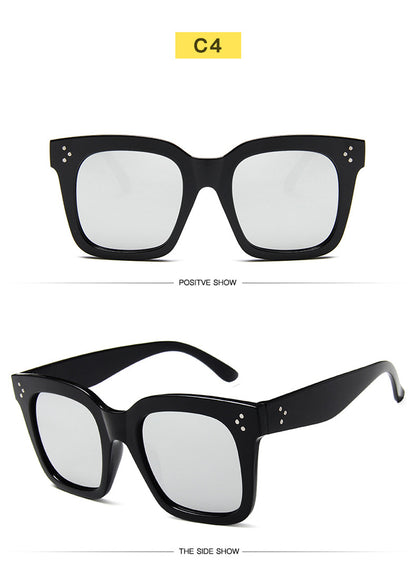 2026 Sunglasses Lady Flat Top Eyewear Lunette Femme Women Luxury Brand Sunglasses Women Rivet Sun Glasse UV400