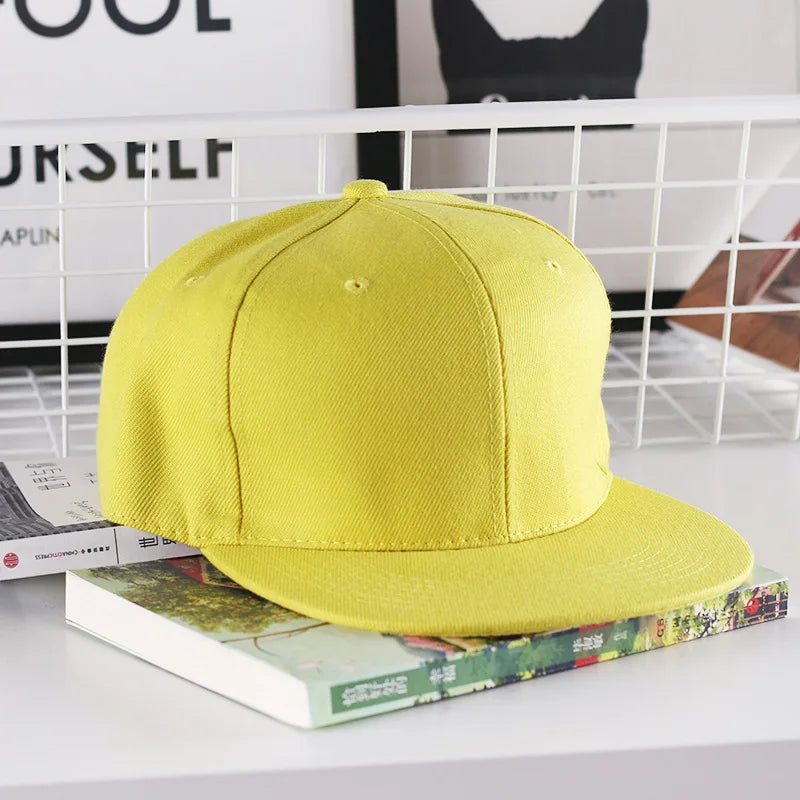 Solidna czapka hip-hopowa dla mężczyzn, czapka typu snapback, czapki baseballowe dla kobiet, czapki z regulowanym płaskim daszkiem, proste daszki, czapki dla chłopców i dziewcząt, taniec uliczny