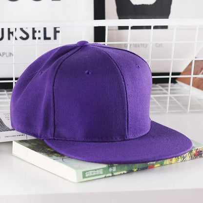 Solidna czapka hip-hopowa dla mężczyzn, czapka typu snapback, czapki baseballowe dla kobiet, czapki z regulowanym płaskim daszkiem, proste daszki, czapki dla chłopców i dziewcząt, taniec uliczny