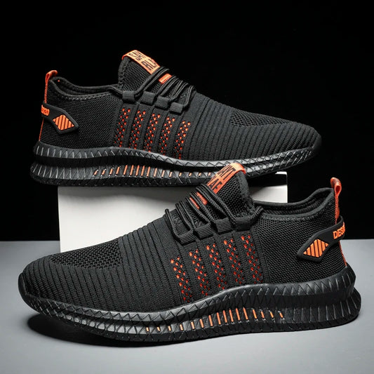 Baskets légères à la mode pour hommes, chaussures décontractées respirantes, chaussures de marche à lacets