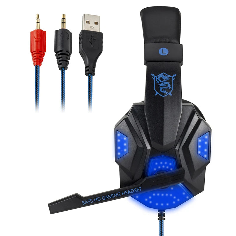 casque audio Casque de jeu stéréo Surround pour PS4 PC X box ordinateur réglable Gamer casque filaire avec micro antibruit Auriculares fifa 21