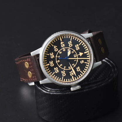 Hruodland 2025 New Pilot Men's Automatic Mechanical Watch Pt5000 Sapphire Luminous C3 Stainless Steel Waterproof 10Bar reloj hom