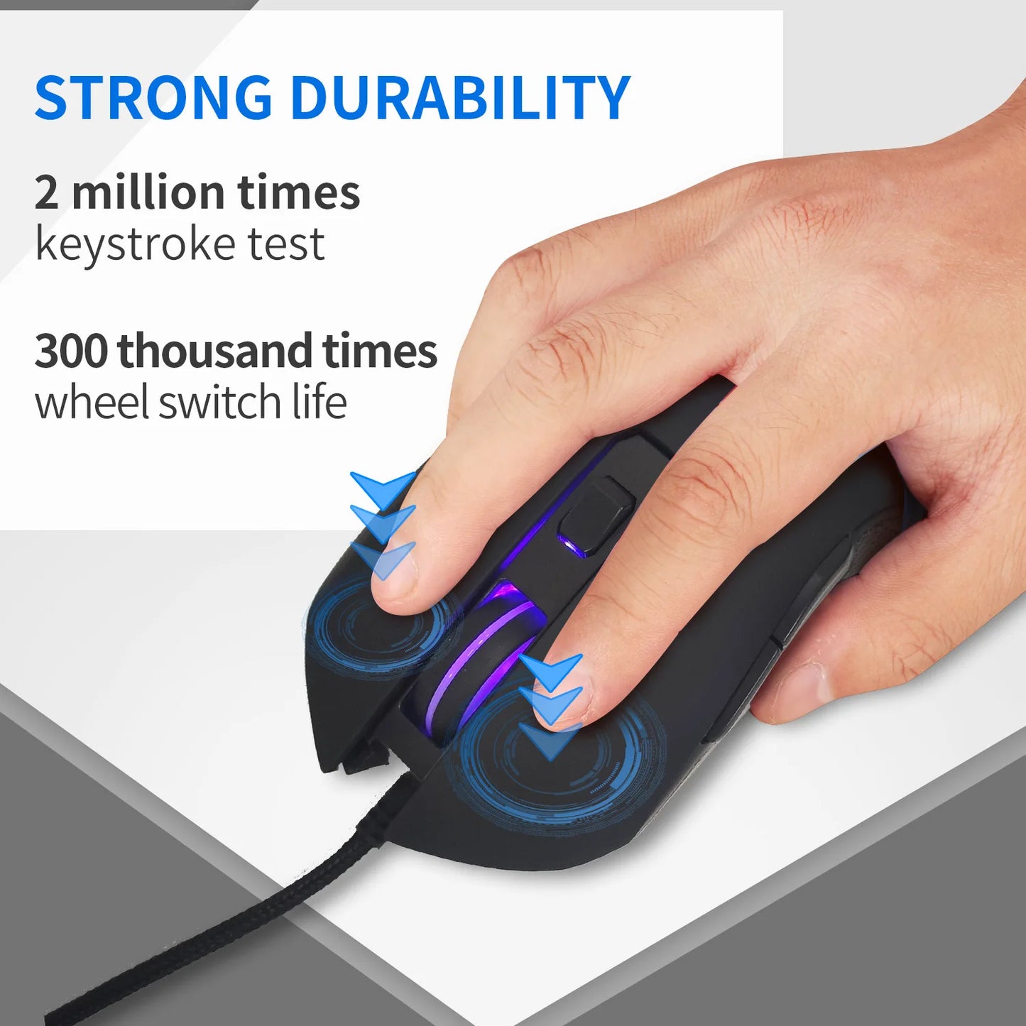 USB-C Mute Colorful Luminous Mouse for Type C Notebook Computer Gaming Mouse