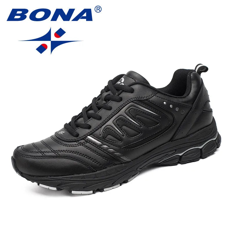 BONA New Style Men Running Shoes Outdoor Jogging Trekking Sneakers Lace-Up Athletic Shoes Comfortable Light Soft