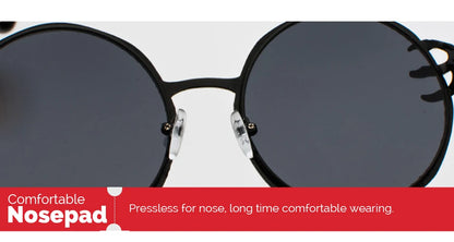 VIVIBEE Retro Skull Claw Round Sunglasses for Women Fishion 2026 Trending Product Gothic Sun Glasses Gold Metal Frame Shades