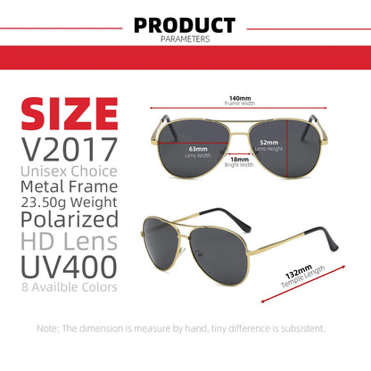 VIVIBEE Classic Men Aviation Polarized Metal Frame Sunglasses Black Women Pilot Style UV400 Sun Glasses 2026 Shades