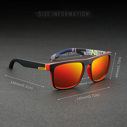 KDEAM Polarized Designer Square Sunglasses Men or Women Elastic Paint Frame Mirror Sun Glasses 17 Colors Available