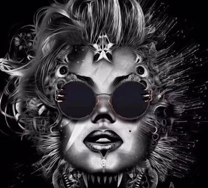 VIVIBEE Retro Skull Claw Round Sunglasses for Women Fishion 2026 Trending Product Gothic Sun Glasses Gold Metal Frame Shades