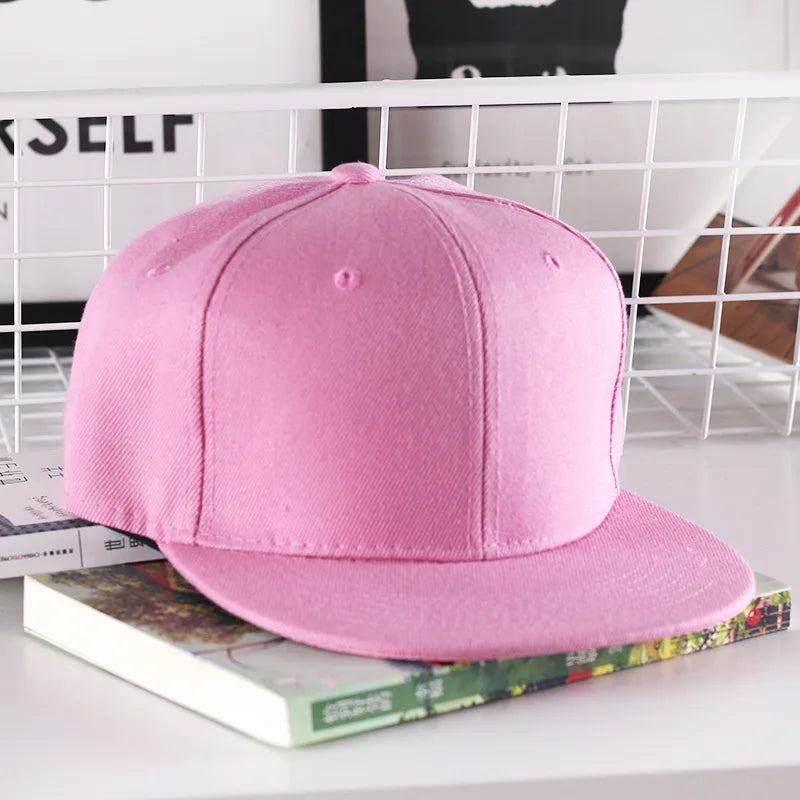 Solidna czapka hip-hopowa dla mężczyzn, czapka typu snapback, czapki baseballowe dla kobiet, czapki z regulowanym płaskim daszkiem, proste daszki, czapki dla chłopców i dziewcząt, taniec uliczny