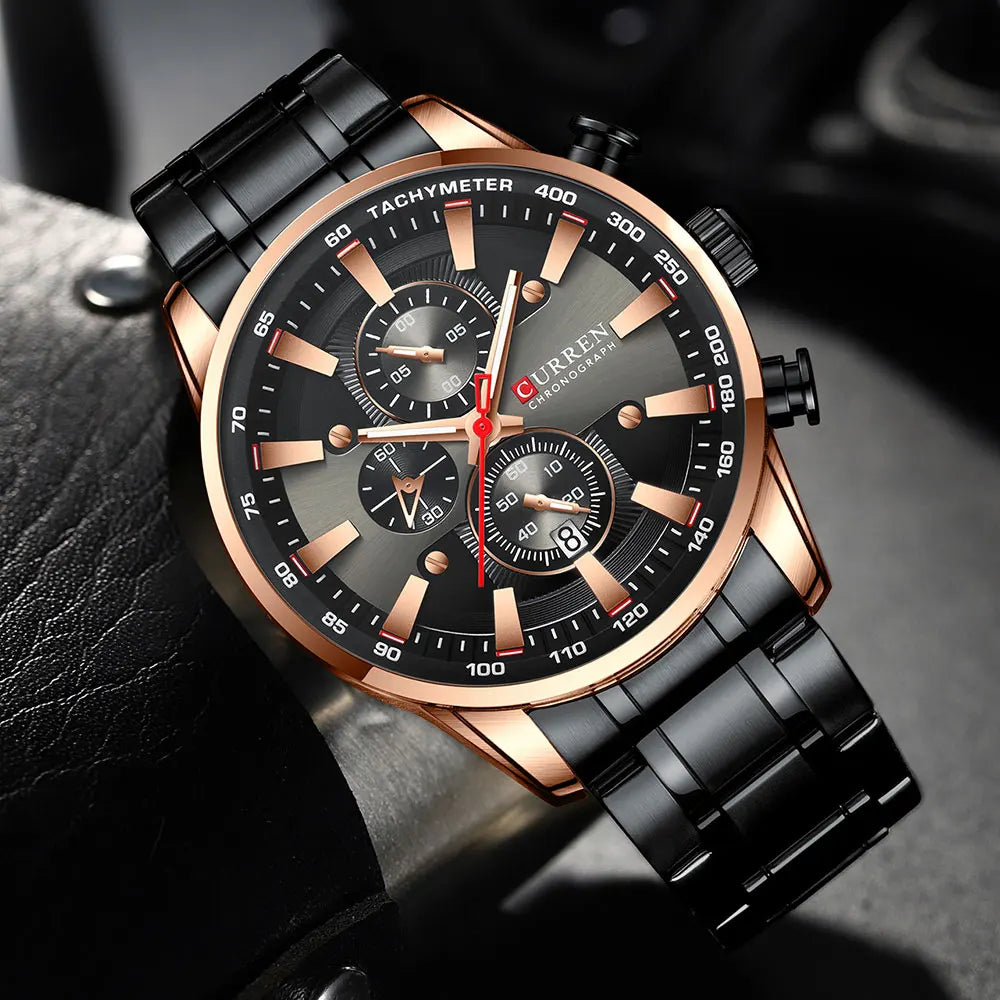 CURREN New Mens Watches Quartz Business Waterproof Watch Man Watches Top Brand Luxury WristWatch Men Chronograph Reloj Hombre