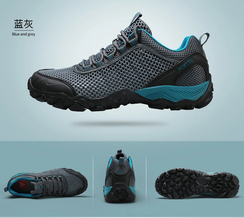 HUMTTO Hiking Shoes Men Breathable Outdoor Sports Climbing Shoes Hunting Shoes Women Trekking Sneakers Ankle Boots Tactical Shoe