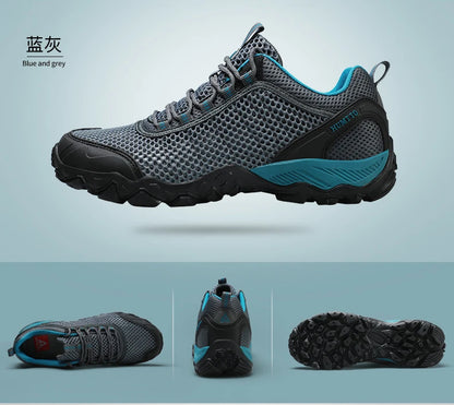 HUMTTO Hiking Shoes Men Breathable Outdoor Sports Climbing Shoes Hunting Shoes Women Trekking Sneakers Ankle Boots Tactical Shoe