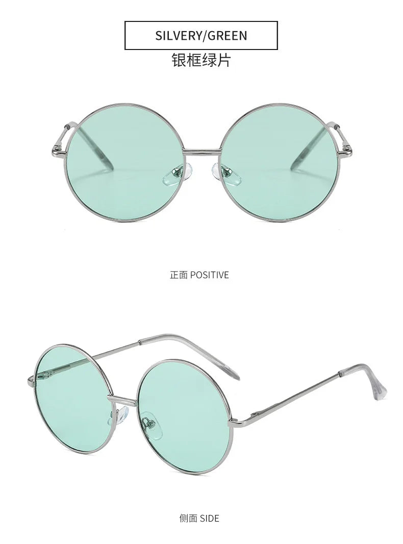 Children's sunglasses metal frame round sunglasses  simple anti ultraviolet tide children's glasses