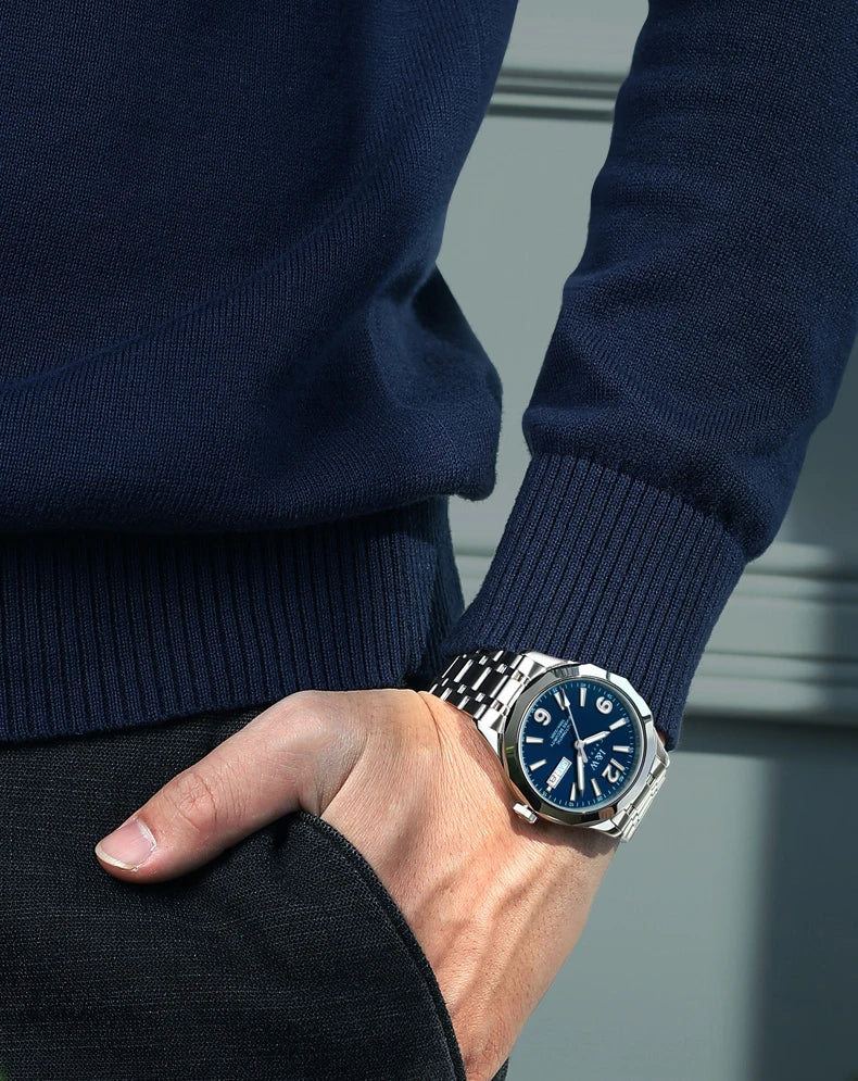 CARNIVAL Herreur i tungsten med mekanisk NH36 automatisk urværk – luksus-armbåndsur til mænd, vandtæt Montre Homme