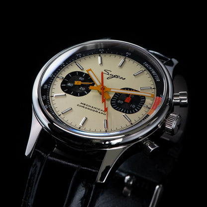 Sugess New Business Watch Mechanical Chronograph ST19 Original Swaneck Movement wristwatches Army Pilot Reloj Hombre Sappire