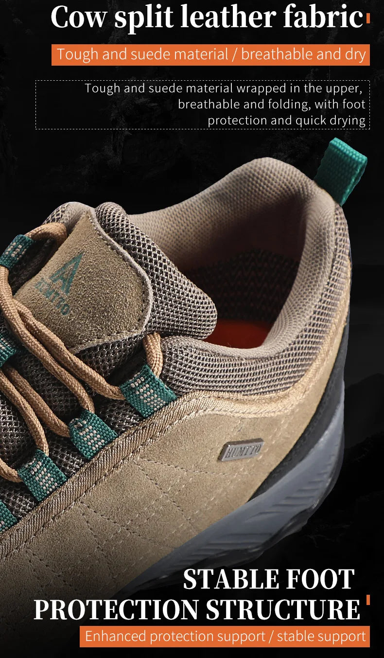 HUMTTO Outdoor Hiking Trekking Mountain Sports Shoes for Men, Camping, Hunting, Walking, Breathable Cushioned Non-Slip Sneakers