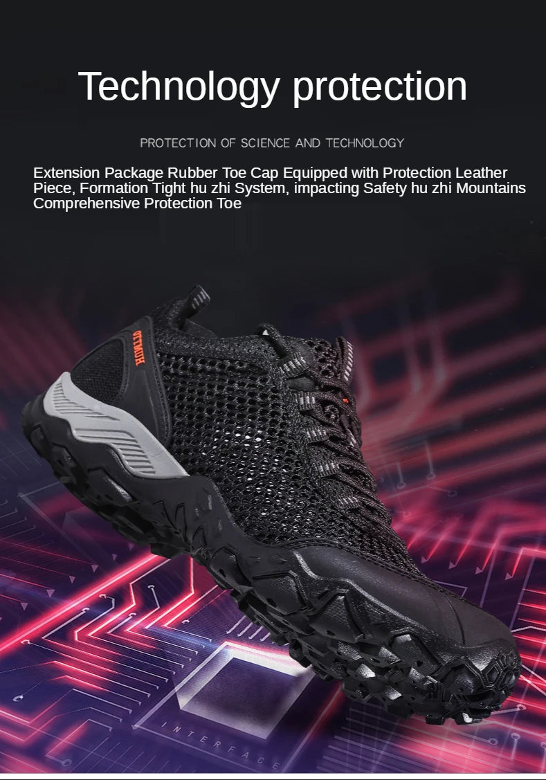 HUMTTO Hiking Shoes Men Breathable Outdoor Sports Climbing Shoes Hunting Shoes Women Trekking Sneakers Ankle Boots Tactical Shoe