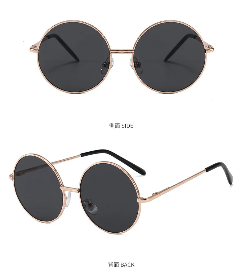 Children's sunglasses metal frame round sunglasses  simple anti ultraviolet tide children's glasses