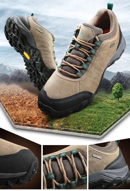 HUMTTO Outdoor Hiking Trekking Mountain Sports Shoes for Men, Camping, Hunting, Walking, Breathable Cushioned Non-Slip Sneakers