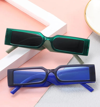 Rectangle Fashion Sunglasses Man Hip Hop Vintage Designer Black Shades Sun Glasses Small Frame Personality Oculos De Sol