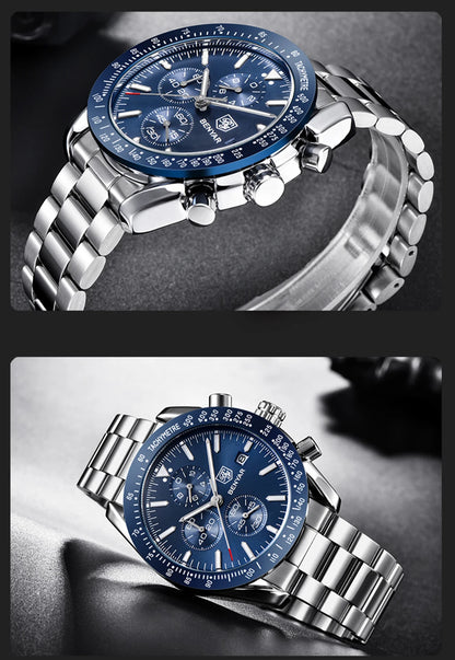 BENYAR luxury men’s watches – Quartz wristwatches with leather straps, water-resistant to 30 m, sporty style.